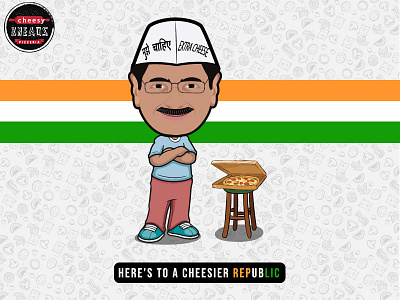 Ck 26 January cheesy pizza fun happiness illustration india proud love republic day