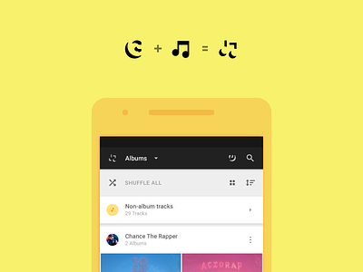 Genius Music concept material music app ui design