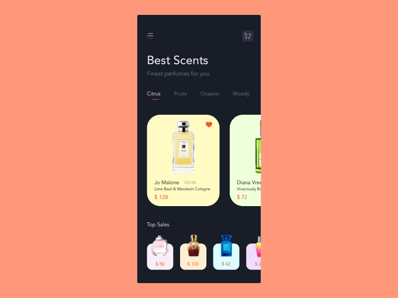 Perfume Makes Silence Talk best scent buy perfumes dark mode perfume perfume shop perfume store perfume store ui app perfume store ui app design