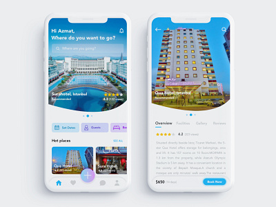 Hotel Booking App for Travellers app design hotel booking hotel booking app mobile ui mockup travel app traveling ui