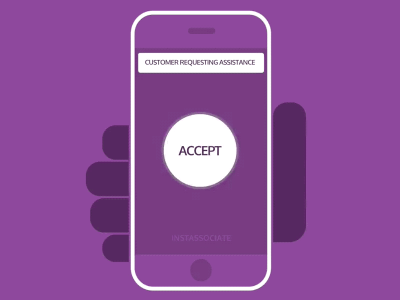 Video Animation for Instassociate animation app apple hand illustration iphone motion 5 notification purple