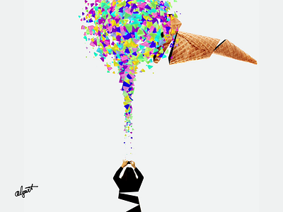 Taste the moment animation animation 2d colors ice cream ice cream cone motion5 particles