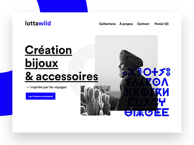 lottawild bijoux bleu design noir web website