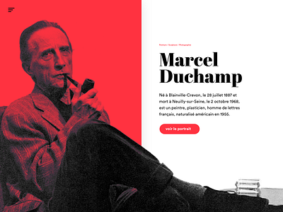 Duchamp blackwhite color design duchamp red web