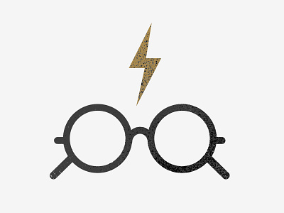 Harry Potter flat glasses harrypotter illustration texture vector