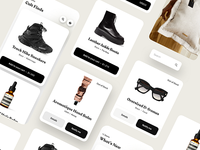 Fashion Product app app design commerce component interface interfacedesign mobile product design ui ux