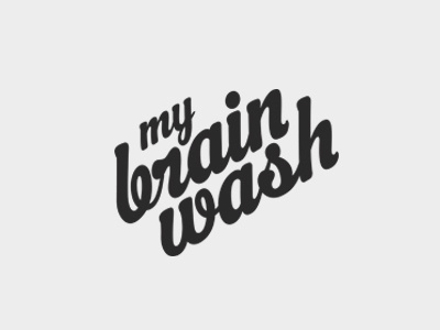 My Brainwash brain branding classic design icon identity illustration illustrator logo personal portfolio retro script typography vintage wash