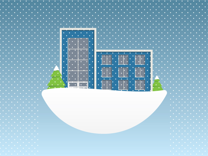 Snow daze snow tree christmas holiday winter building