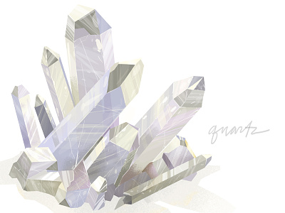 Lindsaynohl Quartzcrystal Dribbble art crystal design drawing earth illustration light metaphysical occult purple quartz