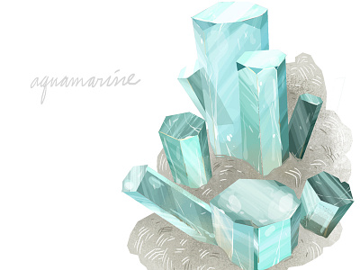 Lindsaynohl Aquamarine Crystal Dribbble