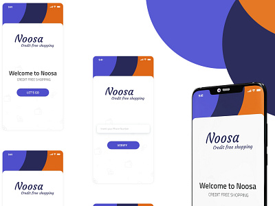 Noosa App Login screen aplication app branding login page mobile app design noosa ui ui kit uiux welcon