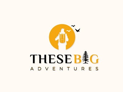 These Big Adventures logo adventure art artistic bag big branding design illustration line art logo logo logo design these
