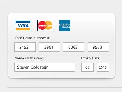 Credit card details card credit grey light mastercard payment visa