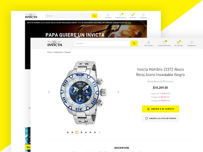 Invicta Watch Desktop design desktop invicta minimal redesign simple watch