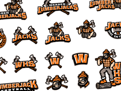 Jack Workboard logo lumberjack mascot