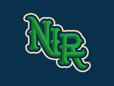 N L R lettering lettermark sports logo