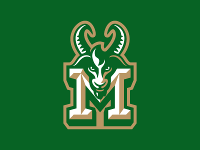 Mountain Goat goat m mascot mountain goat sports logo