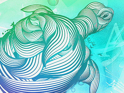 Turtle watercolor arturo ramirez blend blue colors digital green illustration line mexico puebla sea sep turtle watercolor