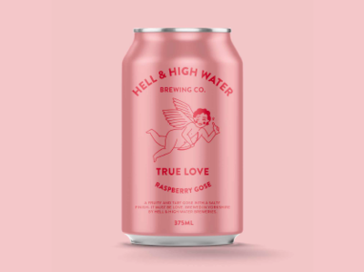 True Love Raspberry Gose beer beer branding craft beer design fmcg graphic design illustration packaging