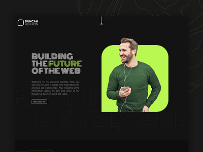 Dark personal website design darkmode darkui design front end front end developer personal website ui