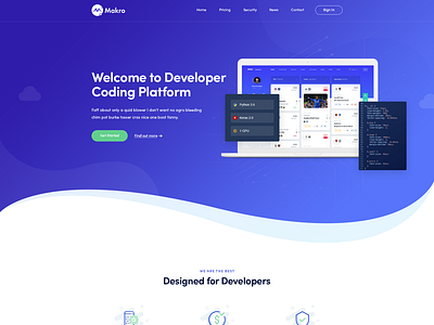 Makro - Software Landing Page by Ridoy Rock on Dribbble