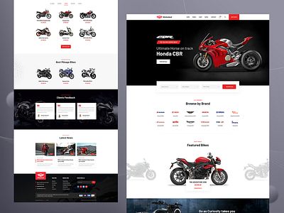 Motodeal Bike Dealership Website biker dealership landing page motodeal motor motorbike motorcycle motorsport ridoy ridoy rock ui user interface ux vehicle web web landing page web page website