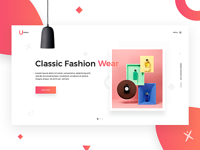 Classic Fashion Landing Page banner clean home page landing page minimal ui ux web design