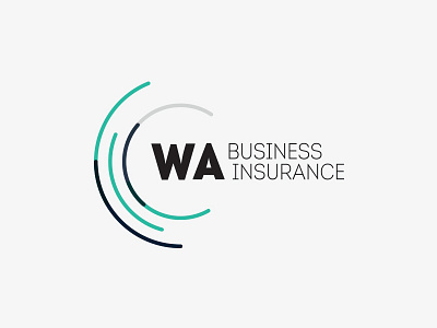 WA Business Insurance Logo branding business design insurance logo protection type typography vector
