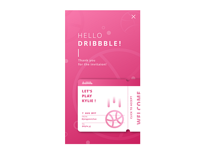 HELLO! debut first shot mobile sketch ticket ui