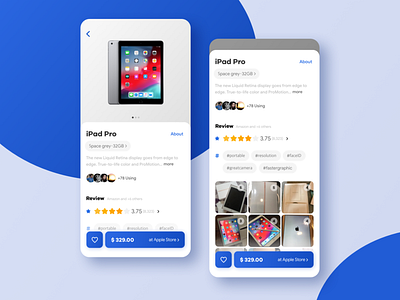 Product Review App app commerce concept app daily mobile ui ux