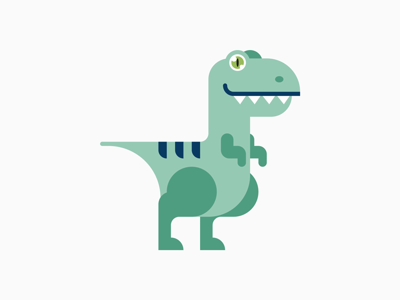 Dino animation animated design dinosaur flat graphic grid illustration