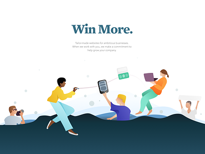 Win More. agency illustration illustration ui design website design