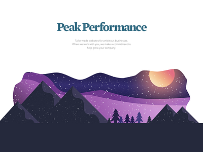 Peak Performance agency illustration illustration ui design website design