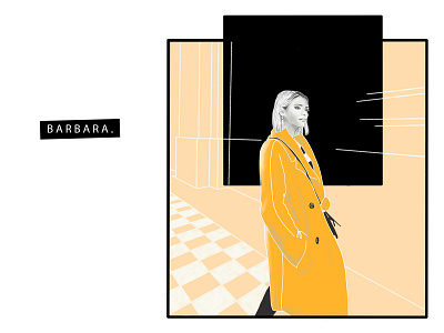 Barbara fashion geometric illustration model portrait sketch
