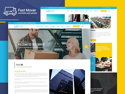 Fast Mover Packers and Mover art design ecommerce html template kit onlinesystem responsive ui