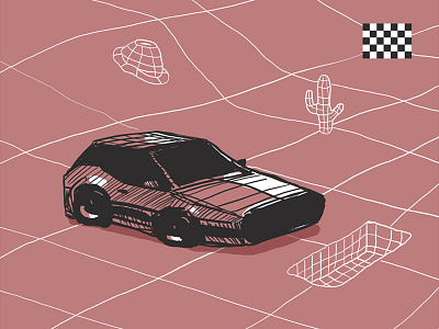 Car Game StoryBoard illustration