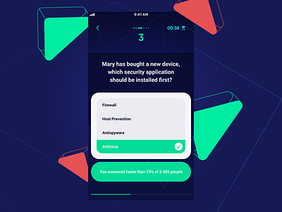 Trivia - Question app colourful design futuristic geometric ios iphone mobile neon quiz trivia ui ux