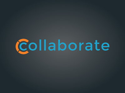 Collaborate Logo blue case management collaborate gradient logo orange