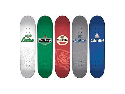 Colorblind Skateboards Beer Series amstel beer colorblind grolsch heineken hoegaarden kaspar van lierop louisa menke mischa zwaan oranjeboom skateboards