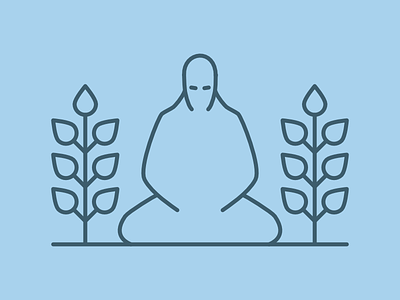 Garden Ninja affinity designer download garden illustration meditation ninja zen
