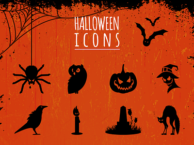 Halloween Spooky Package art design flat halloween halloween pack icon illustration vector