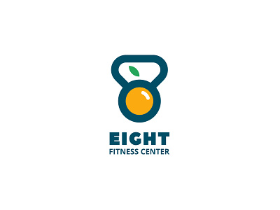 EIGHT design fitness gym healthy lifestyle icon logo vector weight lifting