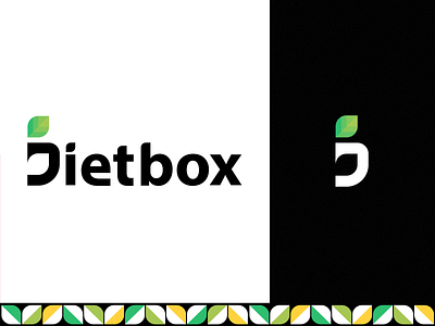 Dietbox branding d letter d logo design diet diet app food food app green health app health care icon leaf logo lifestyle lifestyle brand logo logo design management vector