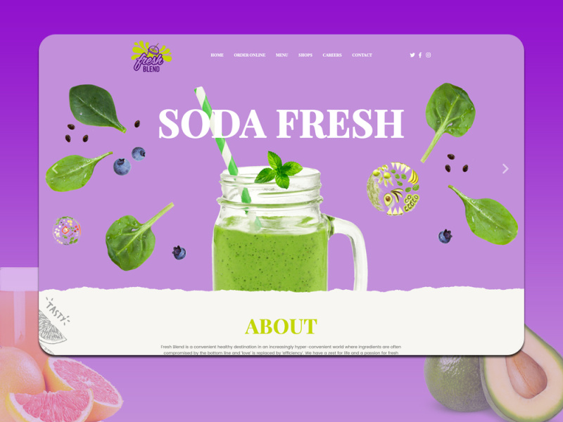 Online Juice Store site Design by Samarpan Infotech on Dribbble