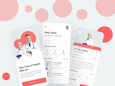 Health Online Doctor Consultations App Design app design app development design responsive design ui uiux design