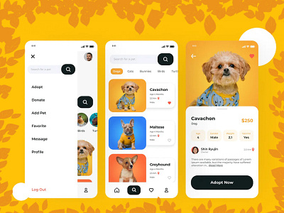 Online Pet Adoption and Care Store App Design