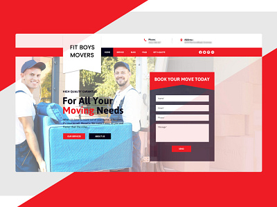 Packers Movers Company Website Design packers movers responsive design ui web design website design