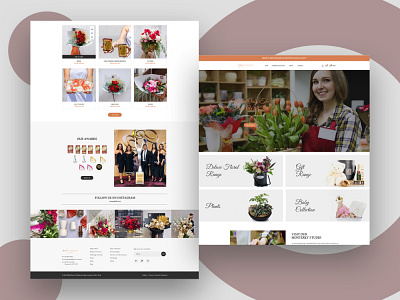 Local Online Florist Business Website Design design florist website online flower store responsive design ui web design website design