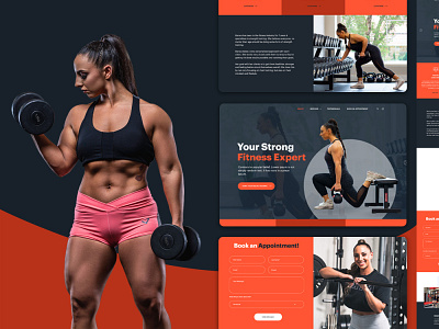 Fitness Nutrition Coach Website Layout Design fitness coach website responsive design ui uiux design ux web design website design