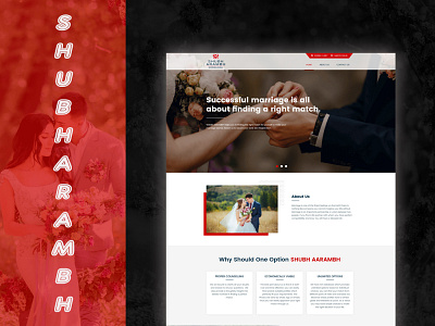 Matrimony Platform Website UIUX Design design ui ux web design web development website design